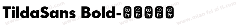 TildaSans Bold字体转换